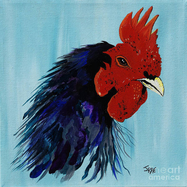 Cock Poster featuring the painting Billy Boy the Rooster by Janice Pariza