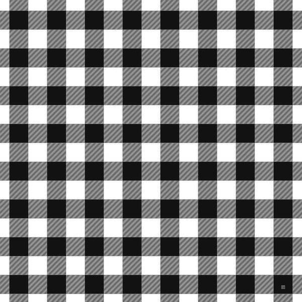 Black Poster featuring the digital art Black And White Gingham Small- Art by Linda Woods by Linda Woods