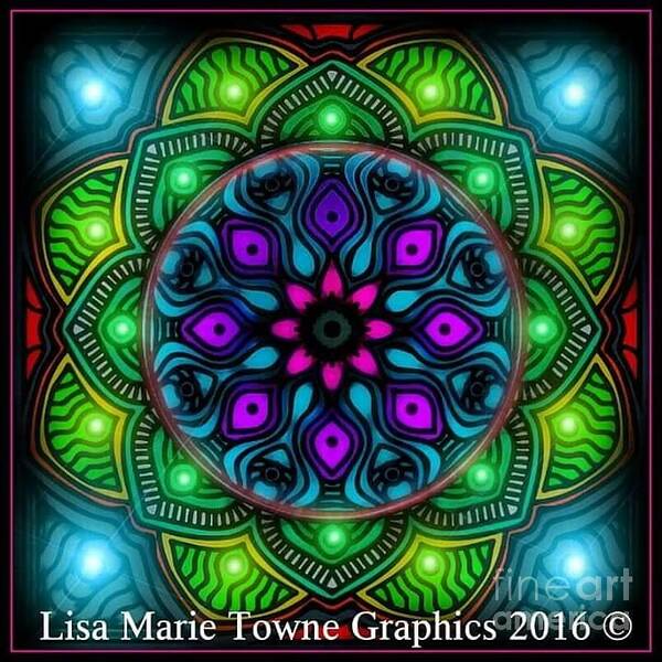  Poster featuring the digital art Blacklight 15 by Lisa Marie Towne