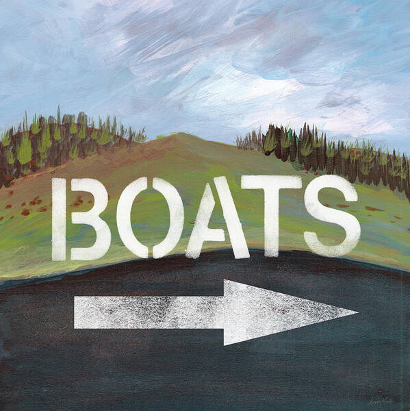 Boats Poster featuring the painting Boats- Art by Linda Woods by Linda Woods