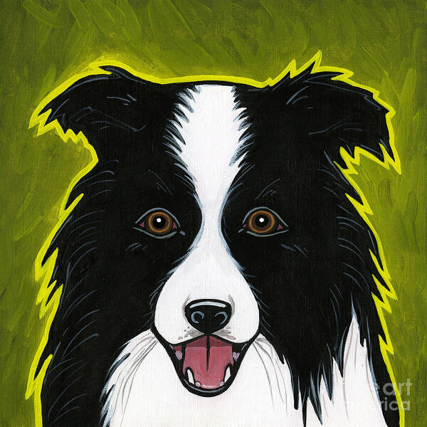 Border Collie Poster featuring the painting Border Collie by Leanne Wilkes