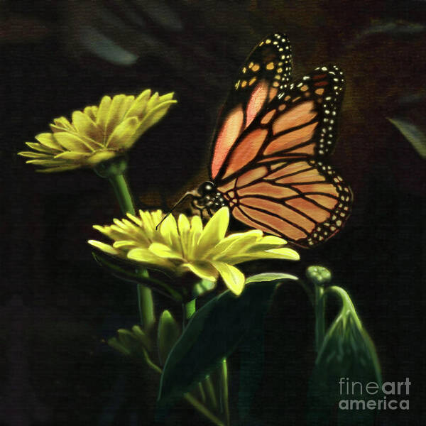 Butterfly Poster featuring the painting Born again by Larry Cole