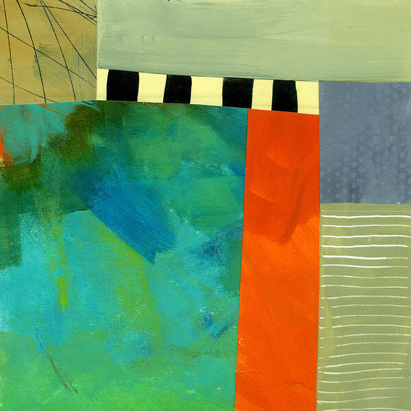  Abstract Art Poster featuring the painting Breakwater by Jane Davies