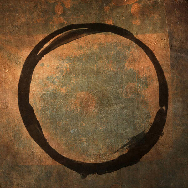 Brown Poster featuring the painting Brown Enso by Julie Niemela