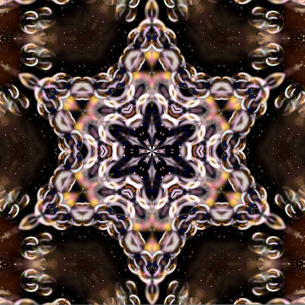 Kaleidoscope Poster featuring the photograph Bubble Kaleidoscope by Laura Mountainspring