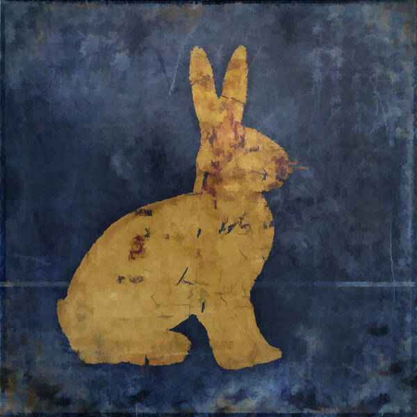 Bunny Poster featuring the photograph Bunny in Blue by Carol Leigh