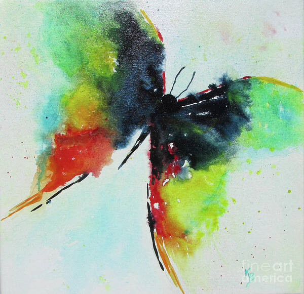 Butterfly Poster featuring the painting Butterfly 2 by Karen Fleschler