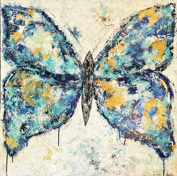 Butterfly Poster featuring the painting Butterfly Love by Kirsten Koza Reed