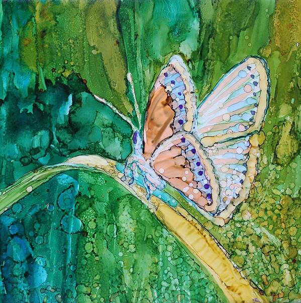 Butterfly Poster featuring the painting Butterfly by Ruth Kamenev