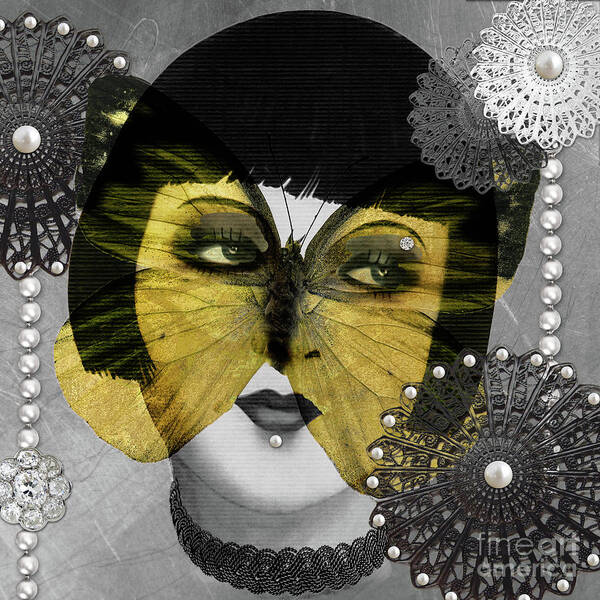 Butterfly Poster featuring the painting Butterfly Woman by Mindy Sommers