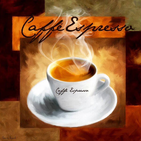 Coffee Poster featuring the digital art Caffe Espresso by Lourry Legarde