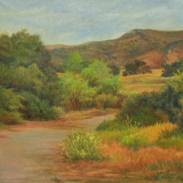 Landscape Poster featuring the painting California Ranchland by Phyllis Tarlow