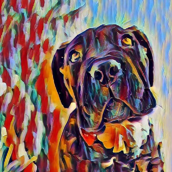 Cane Corso Poster featuring the digital art Cane Corso Puppy by Bonny Puckett