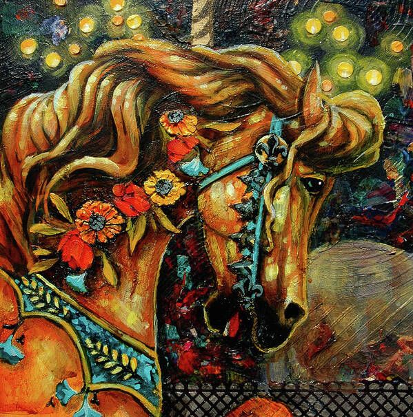 Carousel Poster featuring the painting Carousel Horse 2 by Cynthia Westbrook