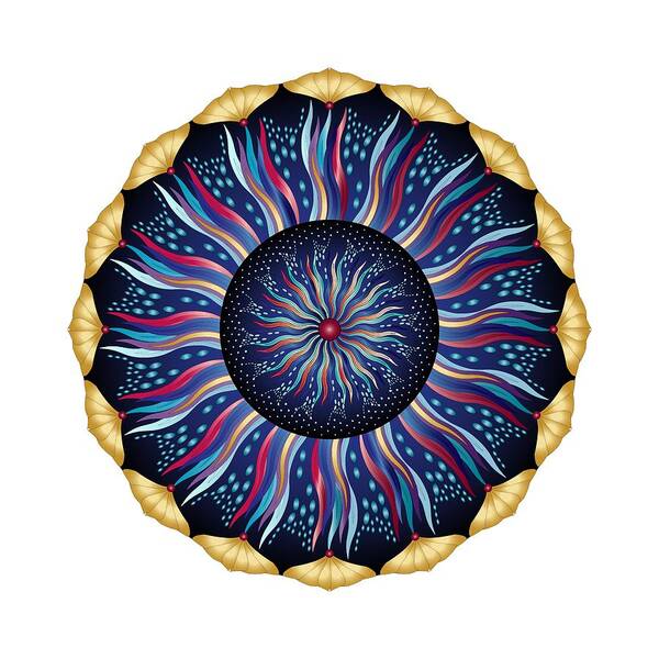 Mandala Poster featuring the digital art Circularium No 2633 by Alan Bennington