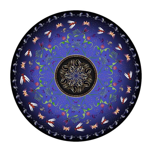 Mandala Poster featuring the digital art Circularium No 2717 by Alan Bennington