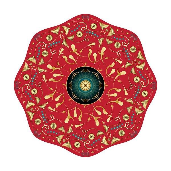 Mandala Poster featuring the digital art Circularium No. 2736 by Alan Bennington