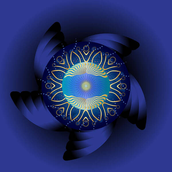 Mandala Poster featuring the digital art Circulosity No 3123 by Alan Bennington