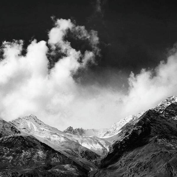 Mountains Poster featuring the photograph Clouds Billow Over The Himalayas by Aleck Cartwright