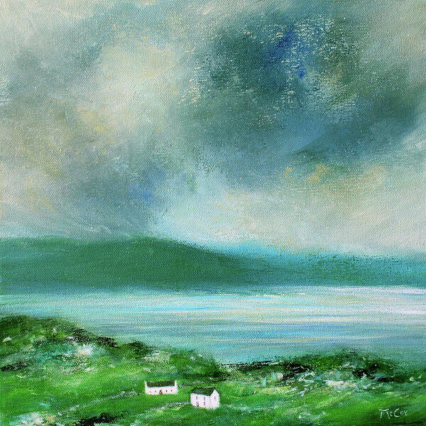 Donegal Poster featuring the painting Clouds over Malin Head, Donegal by K McCoy