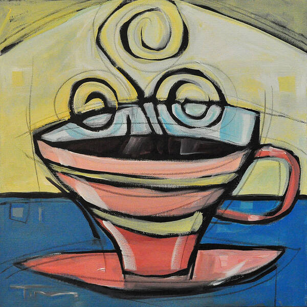 Coffee Poster featuring the painting Coffee Cup Four by Tim Nyberg