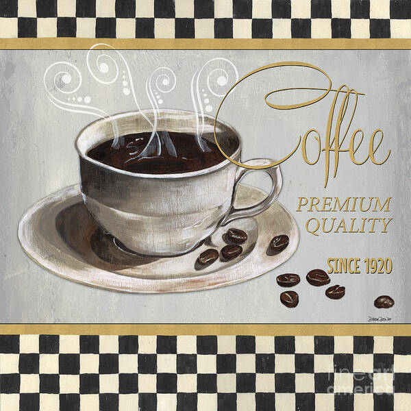 Coffee Poster featuring the painting Coffee Shoppe 1 by Debbie DeWitt