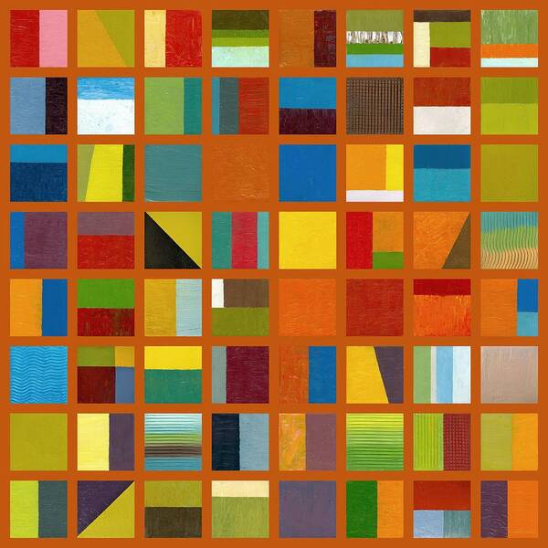 Abstract Poster featuring the painting Color Study Collage 66 by Michelle Calkins
