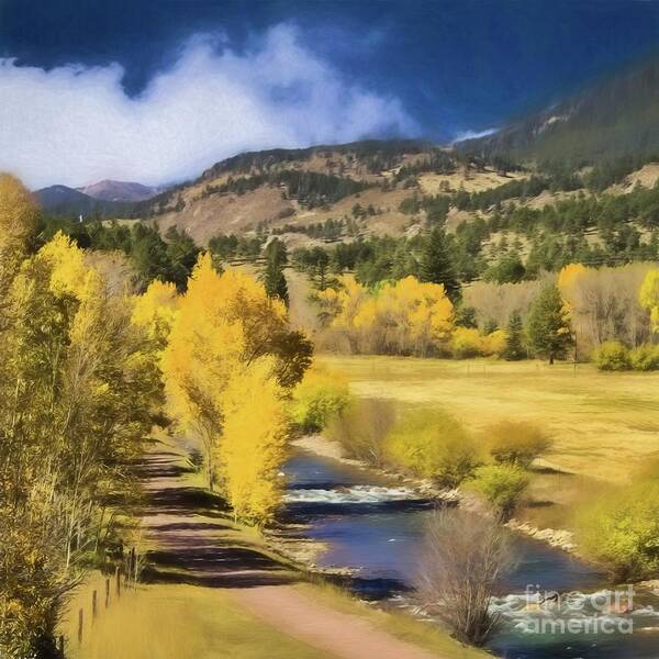Colorado Poster featuring the painting Colorado Fall Mountains by Steven Parker