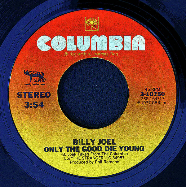 Columbia Record Poster featuring the digital art Columbia records and Billy Joel by David Lee Thompson