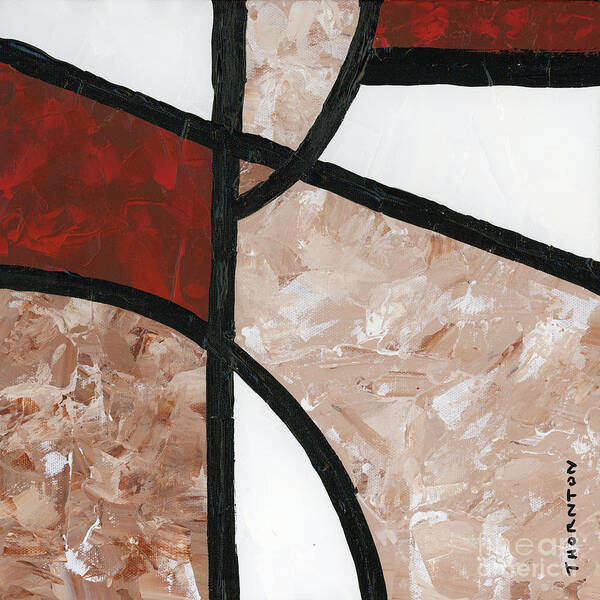 Abstract Poster featuring the painting Compartments Panel 6 by Diane Thornton