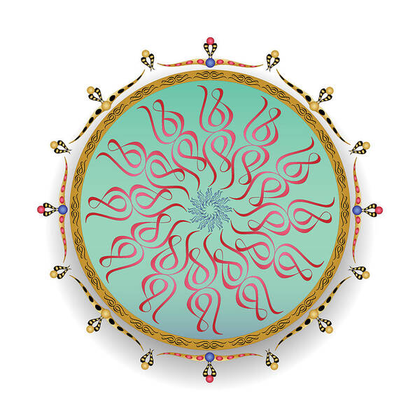 Mandala Poster featuring the digital art Complexical No 1751 by Alan Bennington