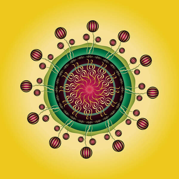 Mandala Poster featuring the digital art Complexical No 2221 by Alan Bennington
