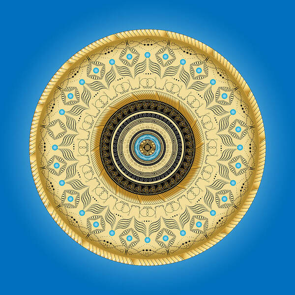 Mandala Poster featuring the digital art Complexical No 2245 by Alan Bennington