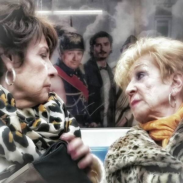 Ladies Poster featuring the photograph Connection
#women #underground #metro by Rafa Rivas