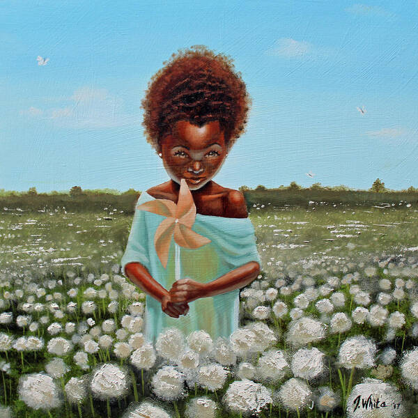 Cotton Poster featuring the painting Cotton grass by Jerome White