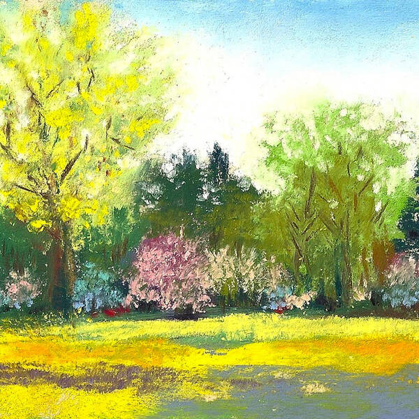 Pastel Poster featuring the painting Country Garden by David Patterson