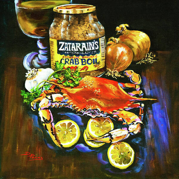  New Orleans Poster featuring the painting Crab Fixin's by Dianne Parks