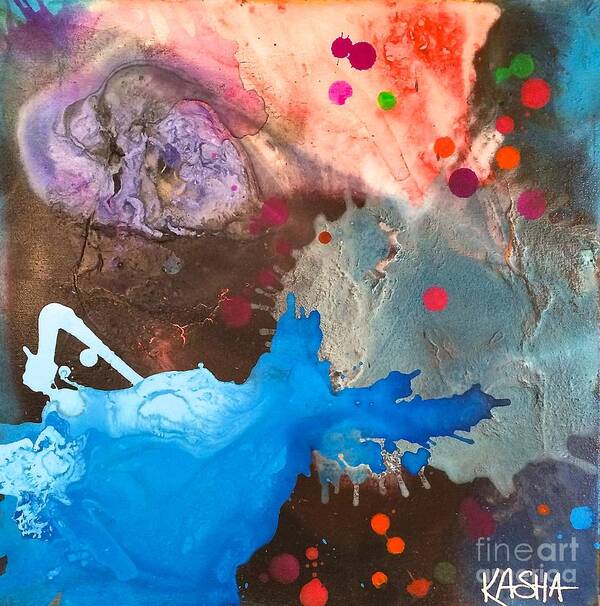 Abstract Poster featuring the painting Creative Chaos by Kasha Ritter