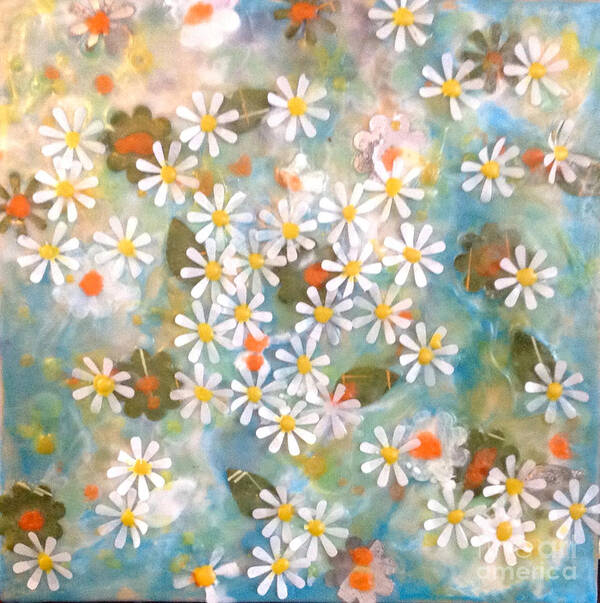 Daisys Poster featuring the painting The Poet's Garden by Amy Stielstra