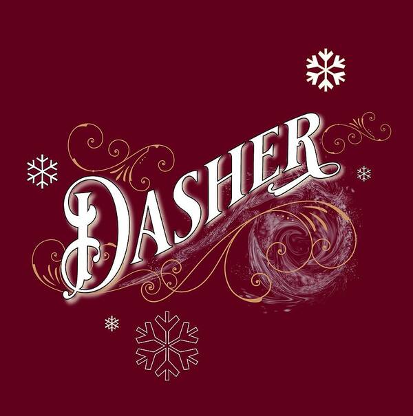 Dasher Poster featuring the digital art Dasher by Gina Harrison