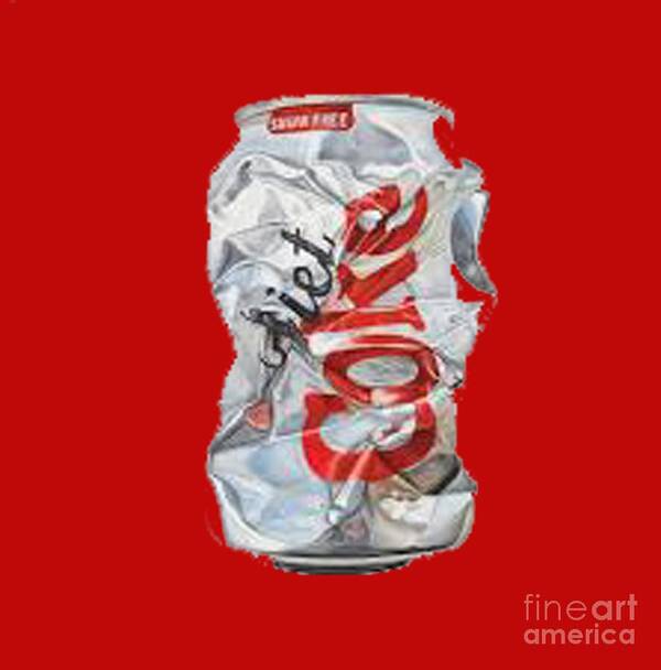 Cans Poster featuring the painting Diet Coke T-shirt by Herb Strobino