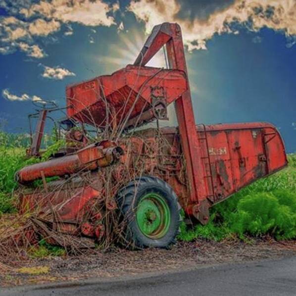Machinery Poster featuring the photograph Don't Get Stuck In The Weeds! by Bill Posner