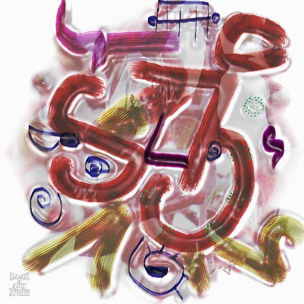 Ebsq Poster featuring the digital art Doodles by Dee Flouton