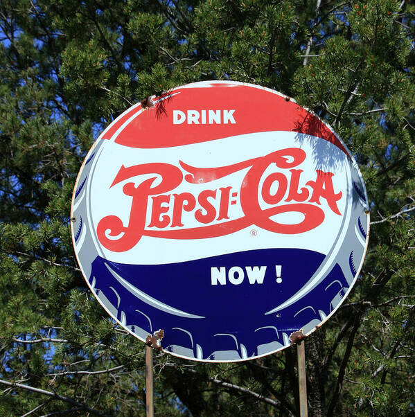 Cola Poster featuring the photograph Drink Pepsi - Cola Now by Allen Beatty