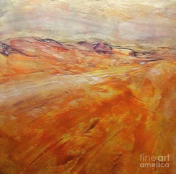 Abstract Landscape Poster featuring the painting Drought by Dragica Micki Fortuna