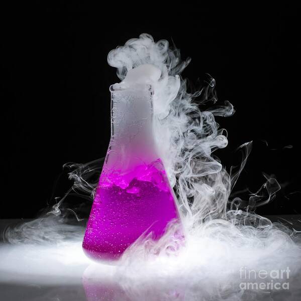 Indoors Poster featuring the photograph Dry Ice Vaporizing by Spl