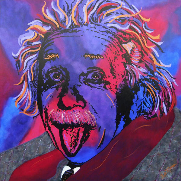 Einstein Paintings Poster featuring the painting Einstein-Professor by Bill Manson
