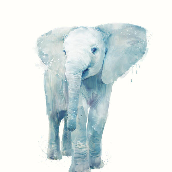 Elephant Poster featuring the painting Elephant by Amy Hamilton