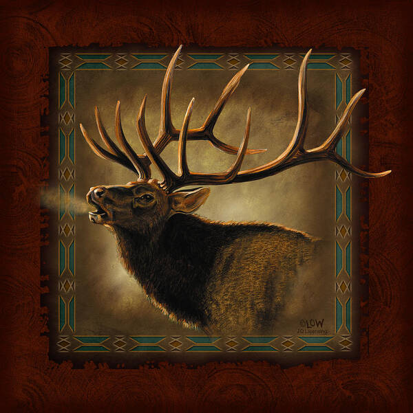 Wildlife Poster featuring the painting Elk Lodge by JQ Licensing