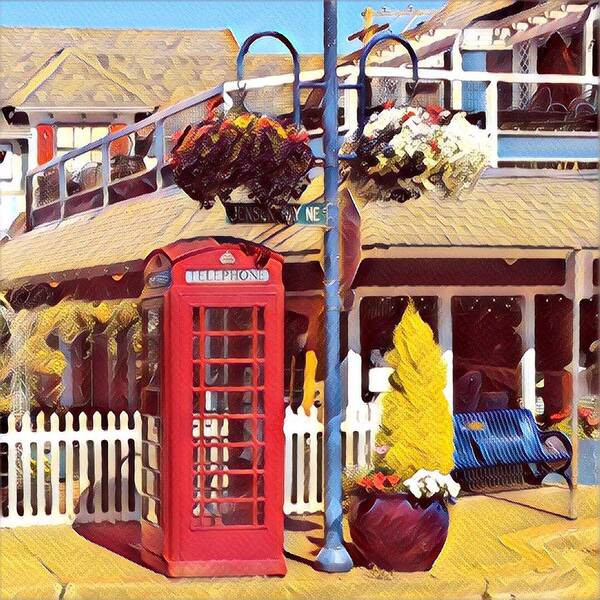 Phone Booth Poster featuring the photograph English Phone Booth by Jerry Abbott